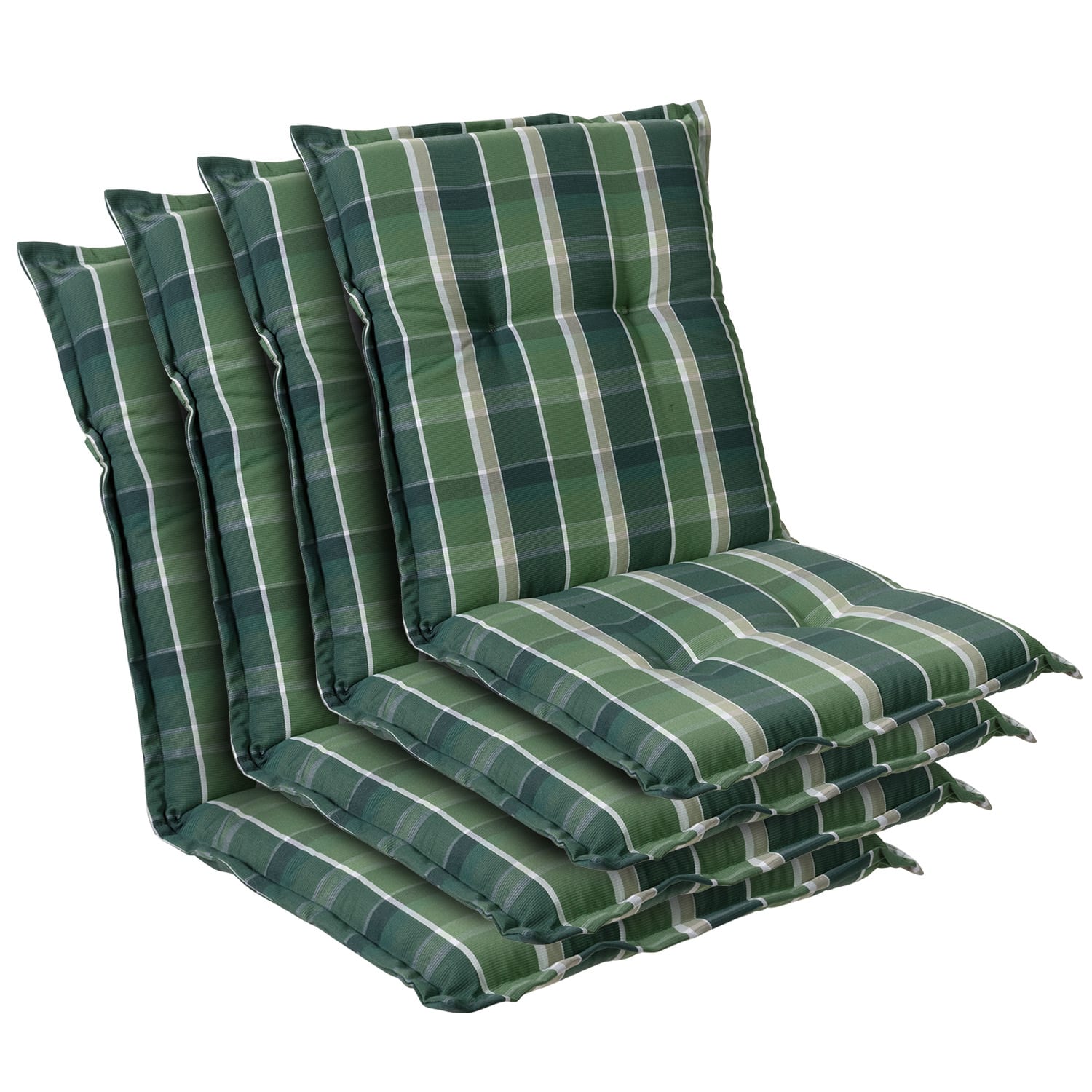 Blumfeldt Prato, poduška s nízkou zadnou časťou, na nižšie polohovacie kreslo, na záhradnú stoličku, polyester, 50 x 100 x 8 cm, 4 x poduška