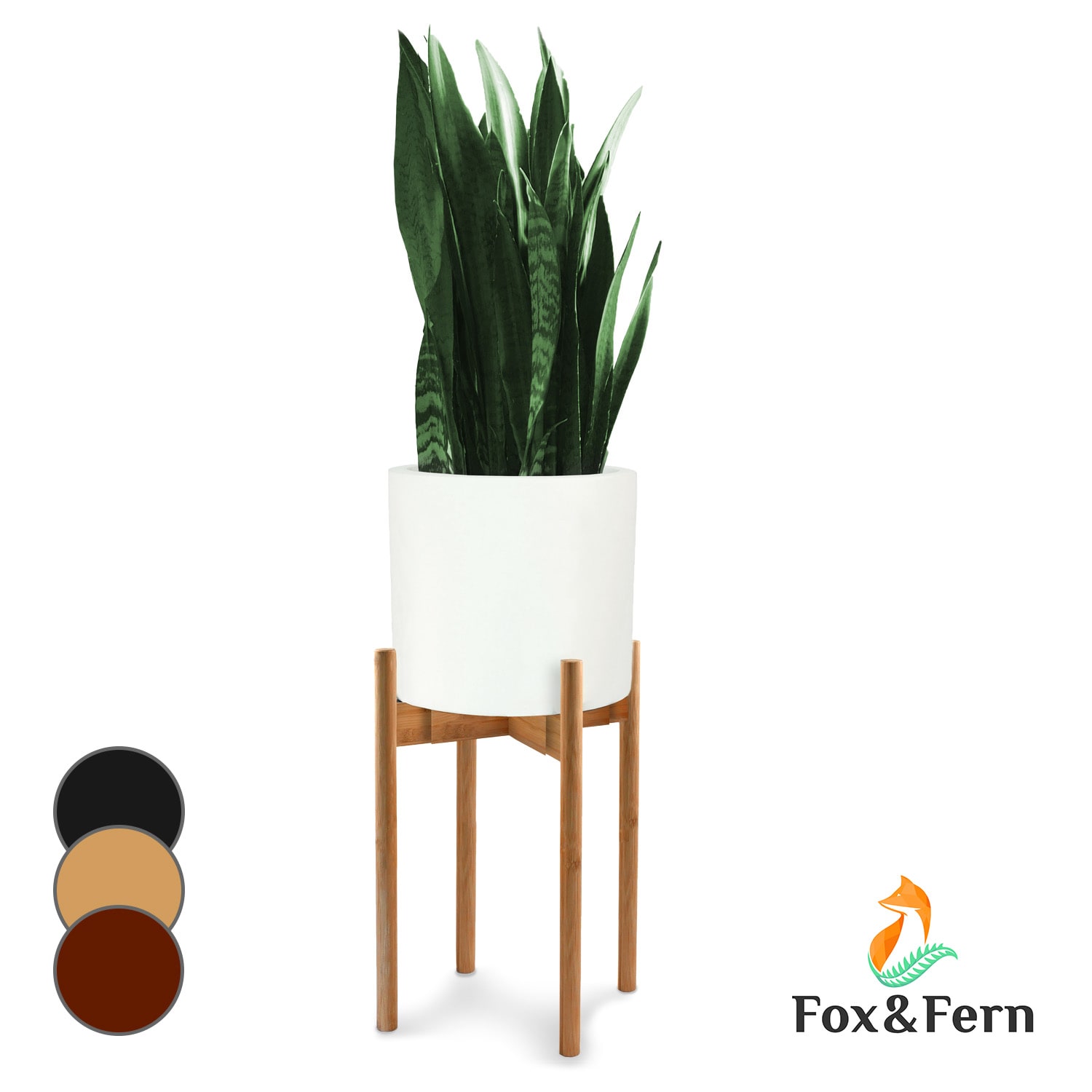 Fox & Fern Deventer, stojany na rostliny, pro květináče 20,3–30,5 cm  Ø, 2 výšky, bambusové provazy