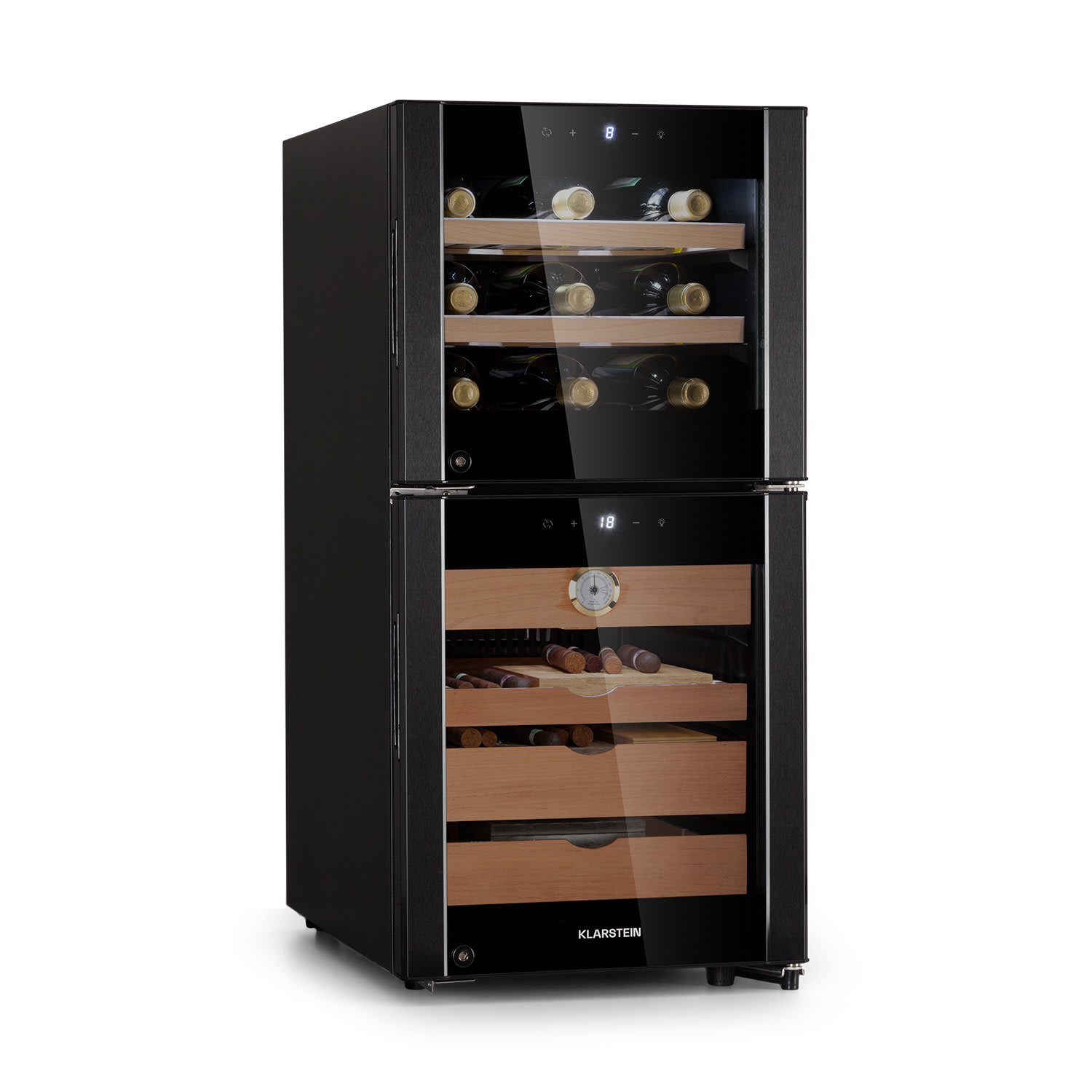 Klarstein El Dorado 89, humidor a vinotéka, 89 l, LED, dotykový displej