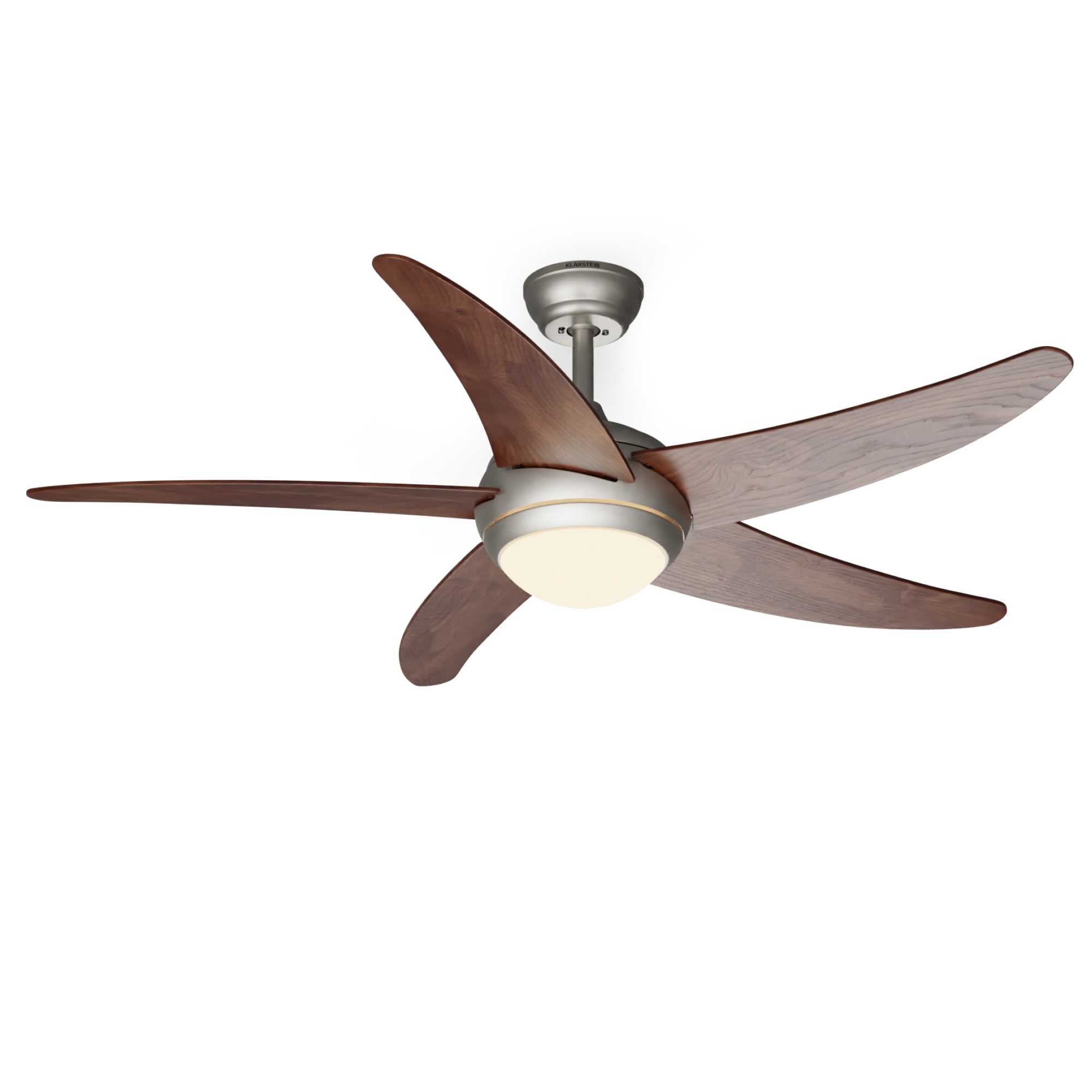 Klarstein Bolero 2 v 1, stropní ventilátor, Ø 132 cm, světlo 55 W, dálkové ovládání, ovládání přes aplikaci, dvoucestný provoz