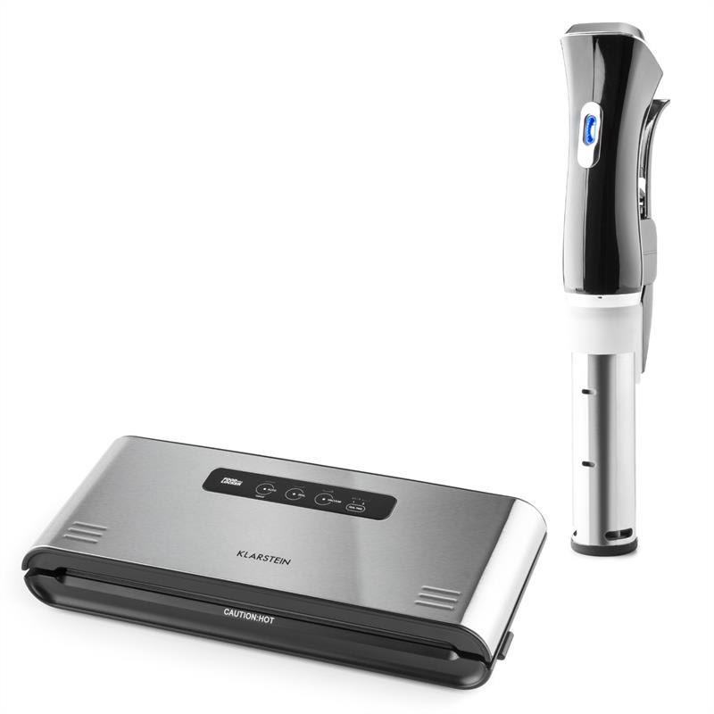 Klarstein QuickStick Sous Vide + Foodlocker Pro, sada na sous vide, sous vide vařič, vakuovačka