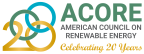 Logo for "AMERICAN COUNCIL ON RENEWABLE ENERGY"