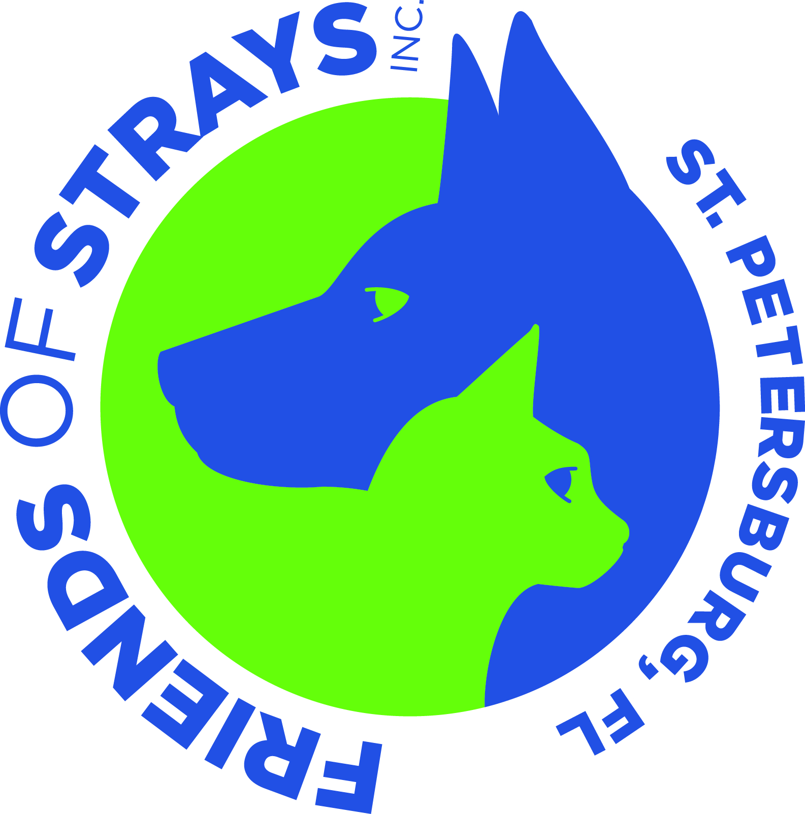 Logo for "Friends of Strays Inc"