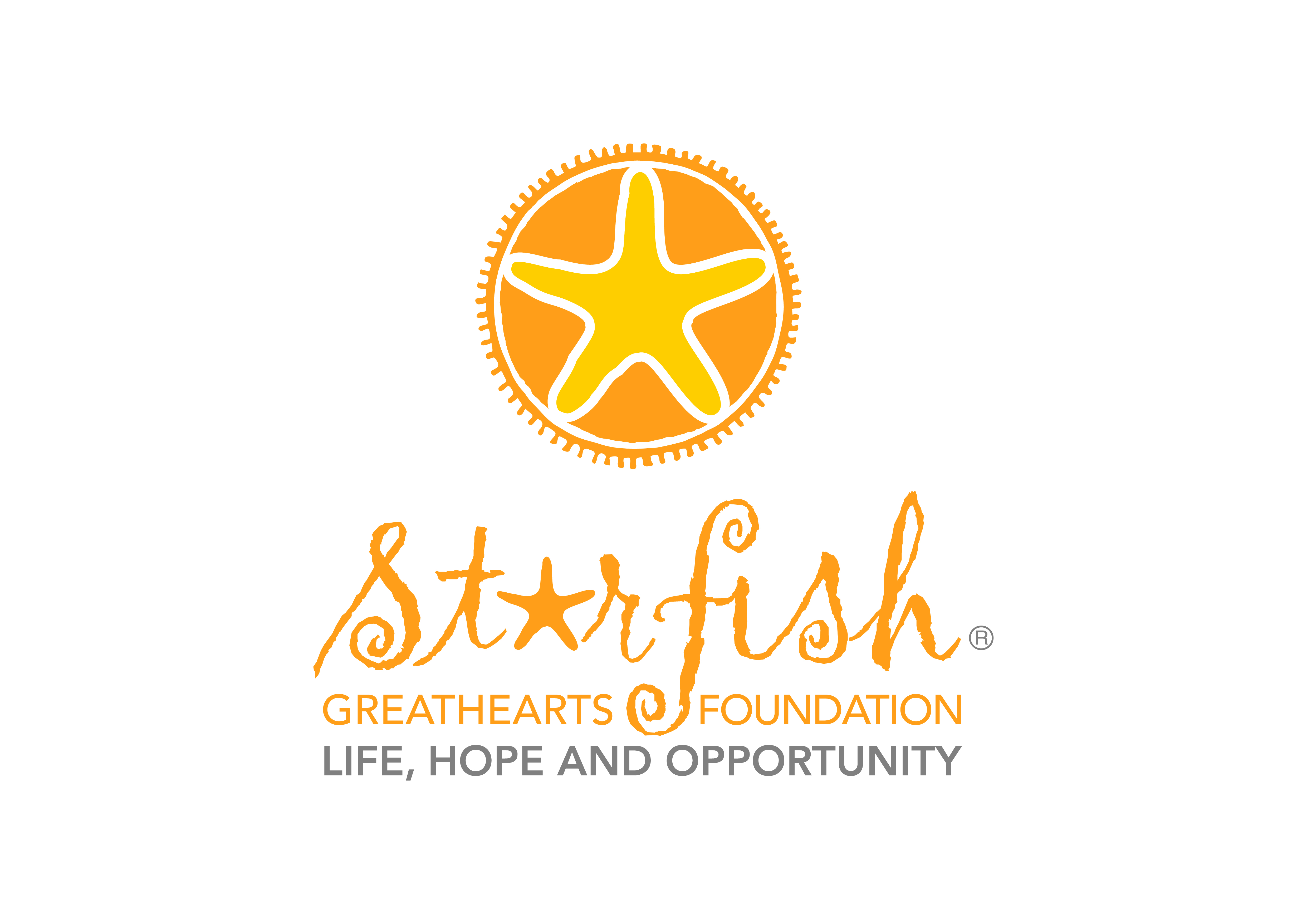 Logo for "STARFISH GREATHEARTS FOUNDATION USA"
