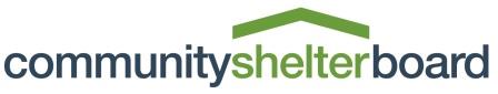 Logo for "COMMUNITY SHELTER BOARD"