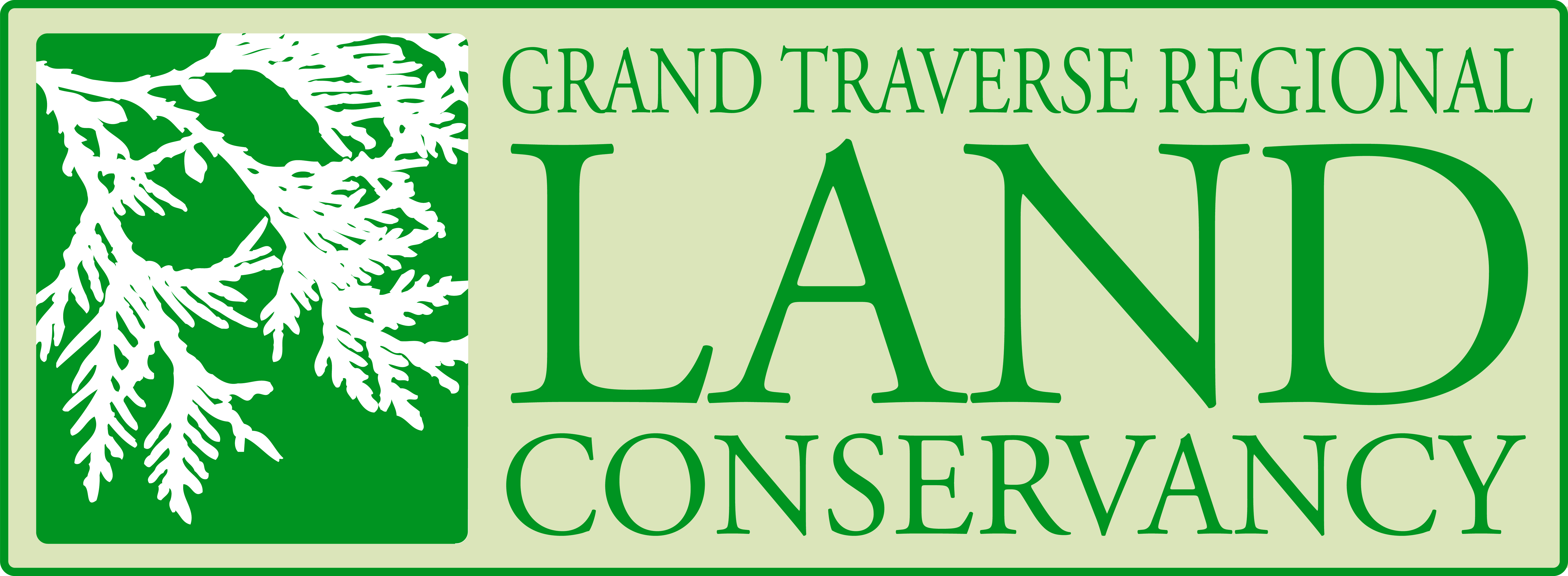 Logo for "GRAND TRAVERSE REGIONAL LAND CONSERVANCY"