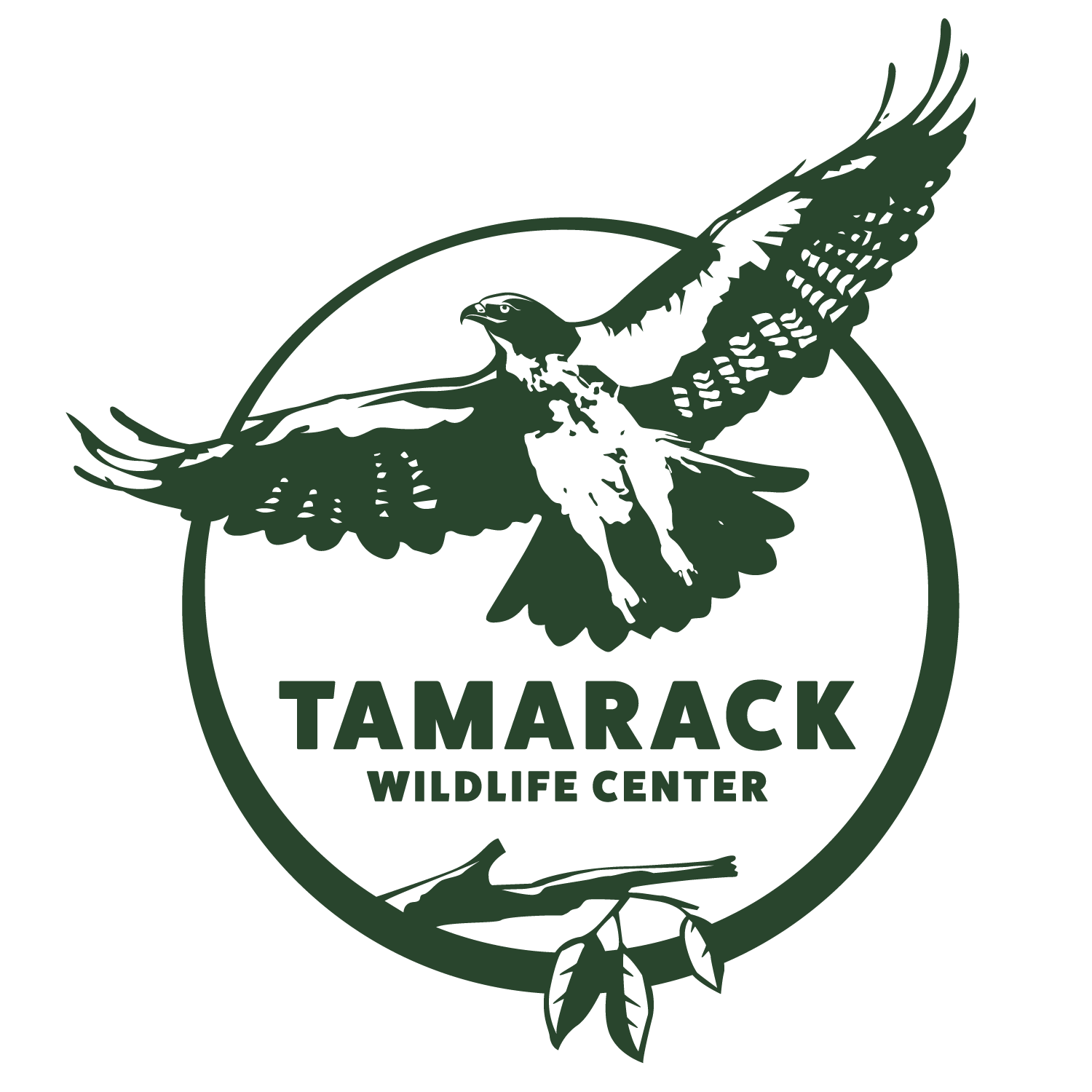 Logo for "TAMARACK WILDLIFE CENTER"