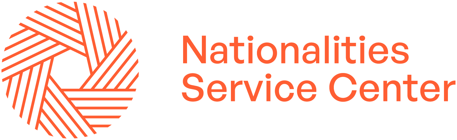 Logo for "NATIONALITIES SERVICE CENTER OF PHILADELPHIA"