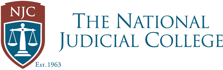 Logo for "THE NATIONAL JUDICIAL COLLEGE"