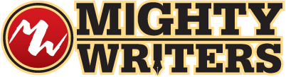 Logo for "MIGHTY WRITERS"