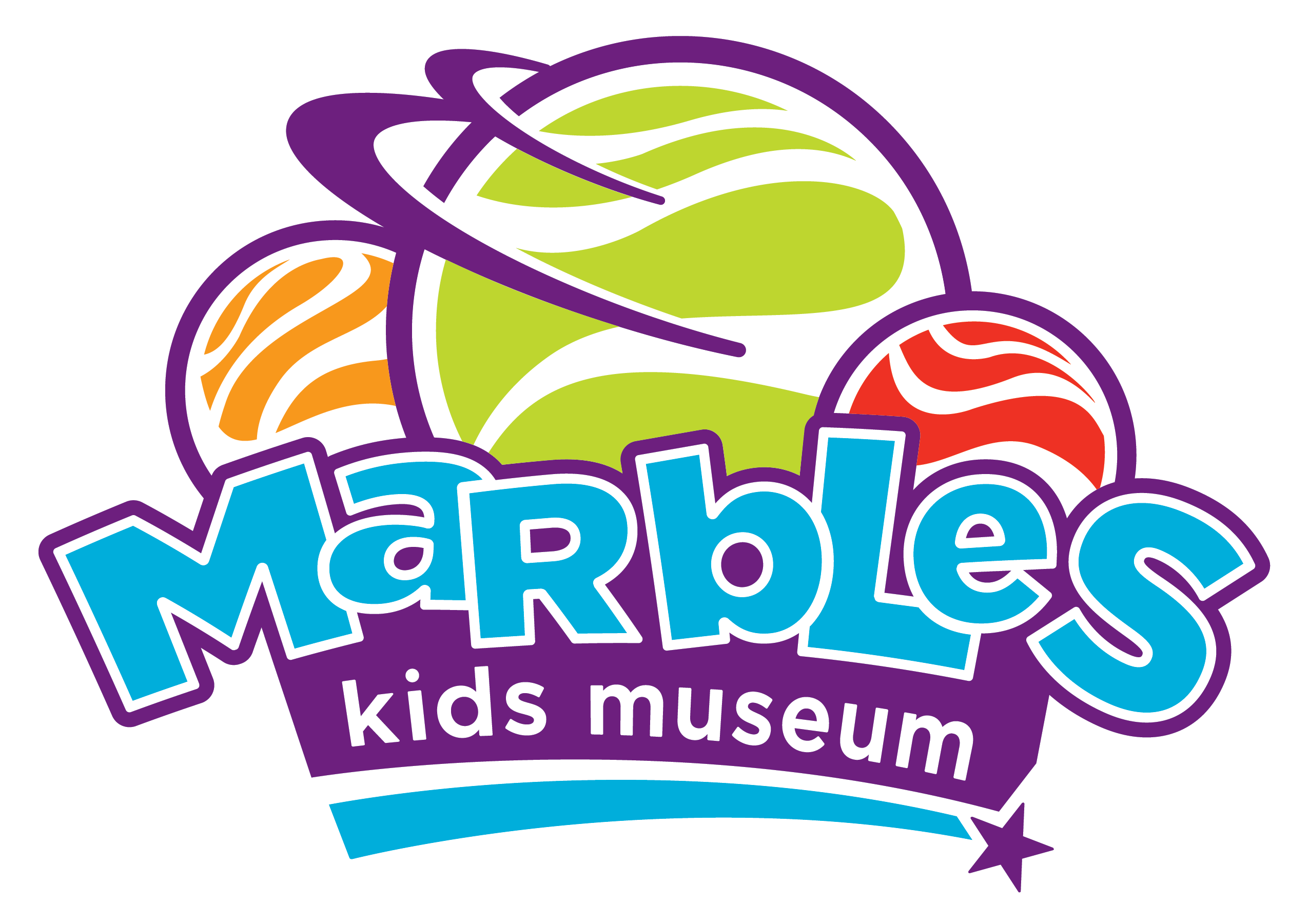 Logo for "MARBLES KIDS MUSEUM"