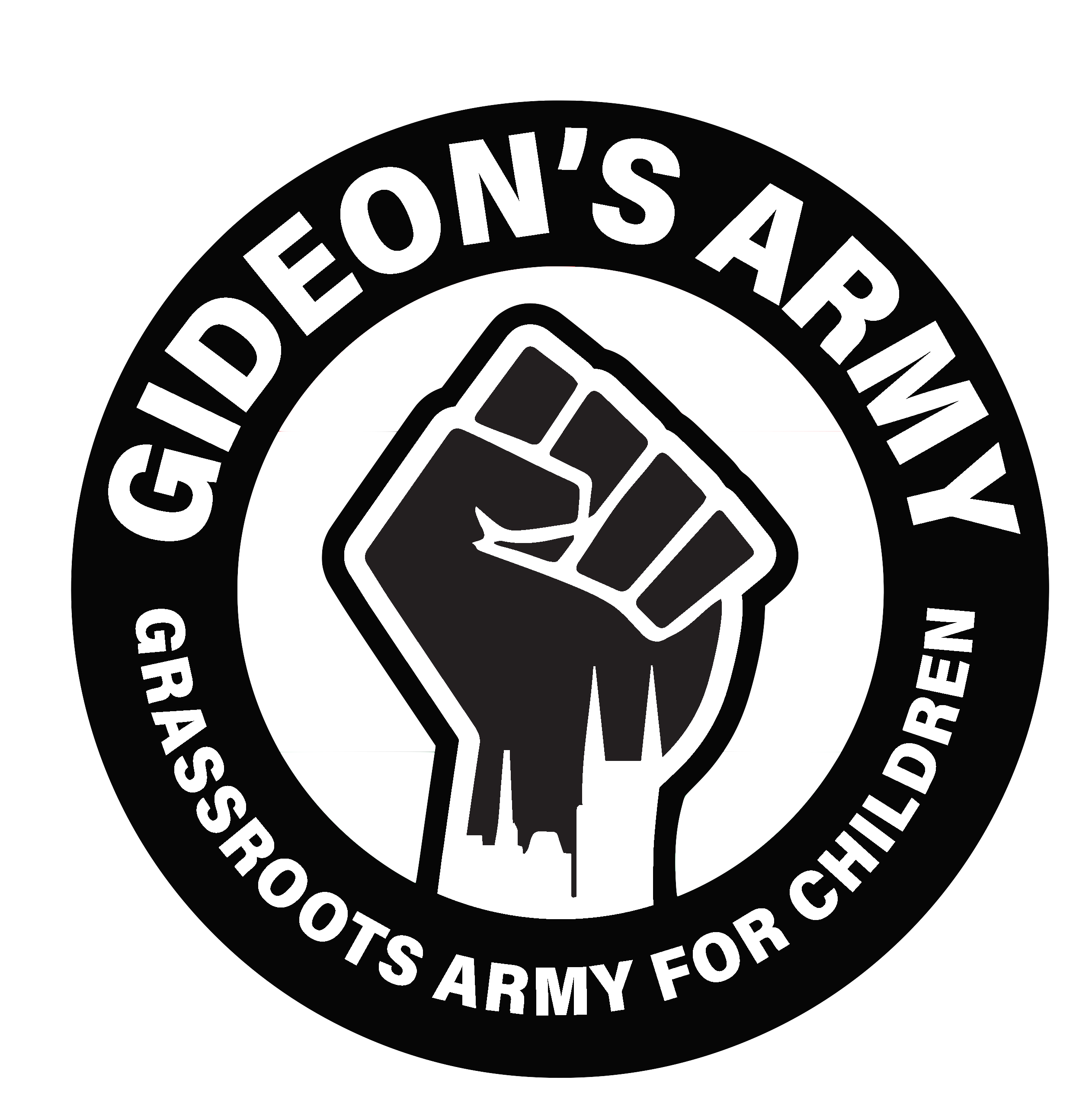 Logo for "GIDEONS ARMY GRASSROOTS ARMY FOR CHILDREN"
