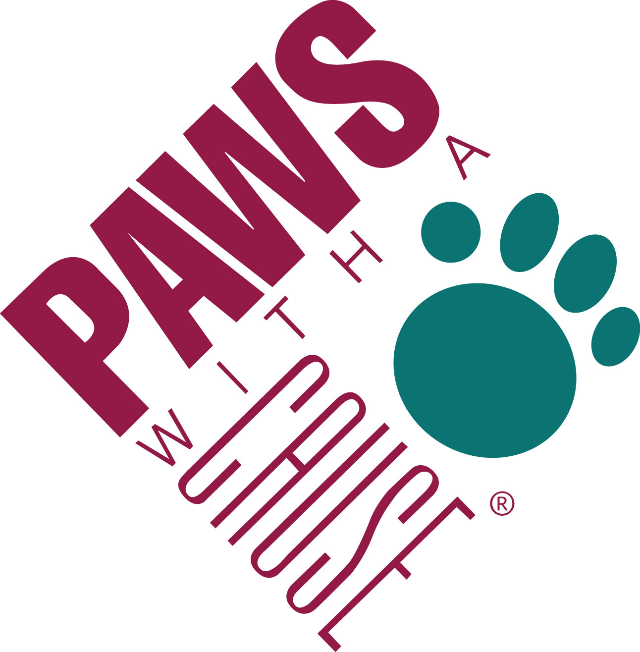 Logo for "Paws With A Cause"
