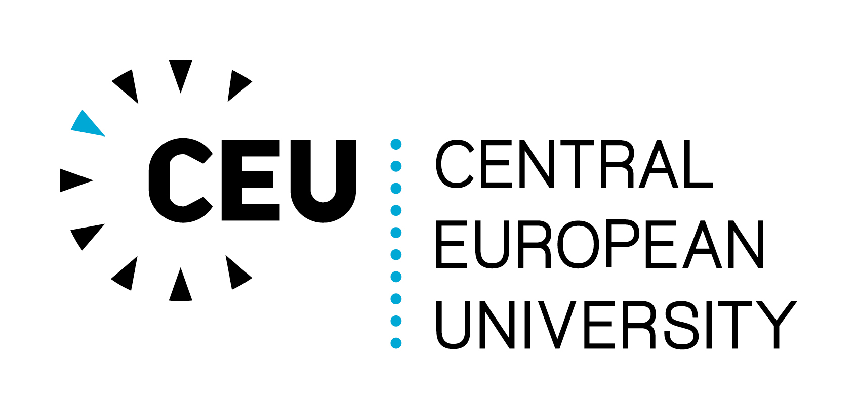 Logo for "THE CENTRAL EUROPEAN UNIVERSITY"