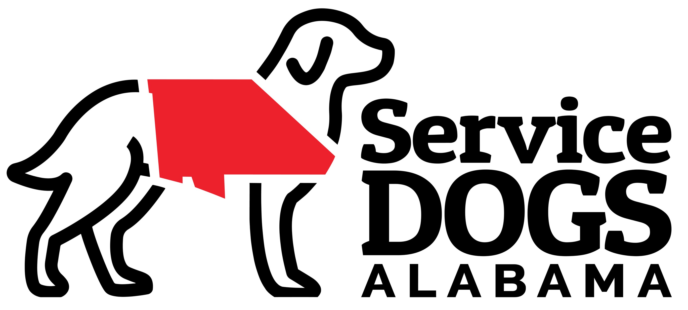 Logo for "SERVICE DOGS ALABAMA INC"