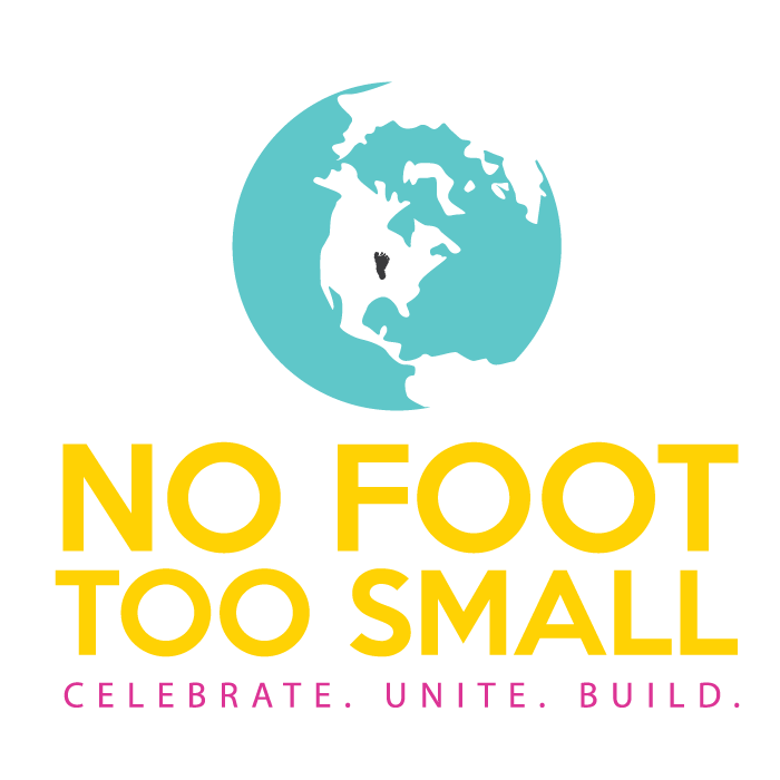 Logo for "NO FOOT TOO SMALL"