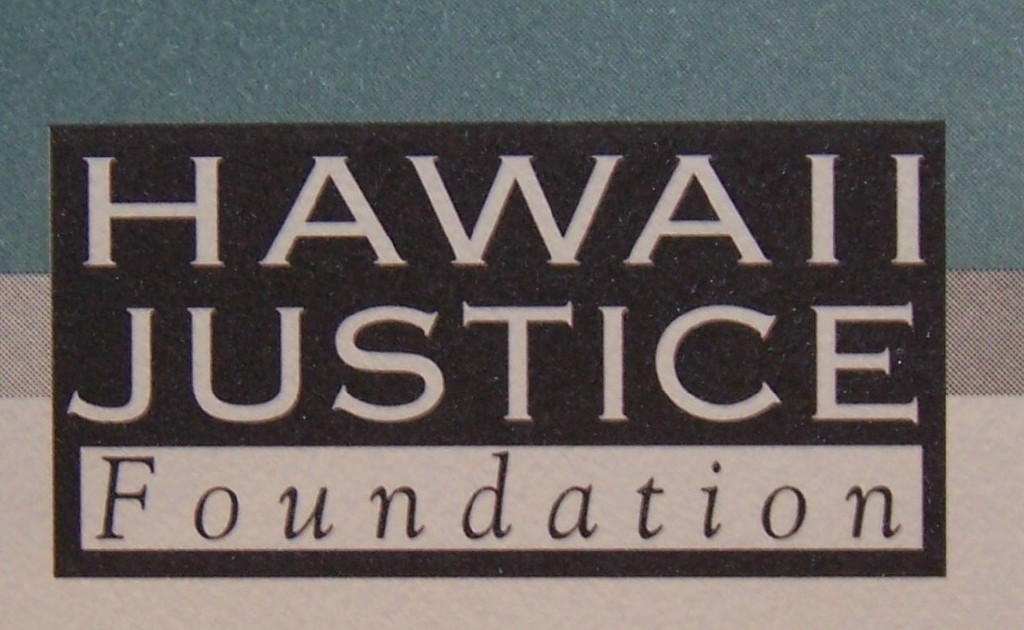 Logo for "HAWAII JUSTICE FOUNDATION"