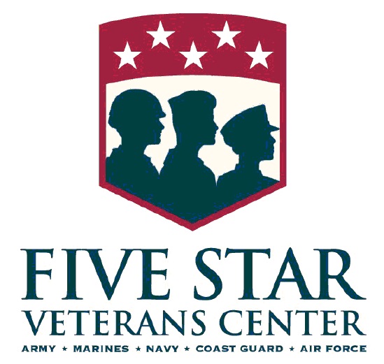 Logo for "FIVE STAR VETERANS CENTER"
