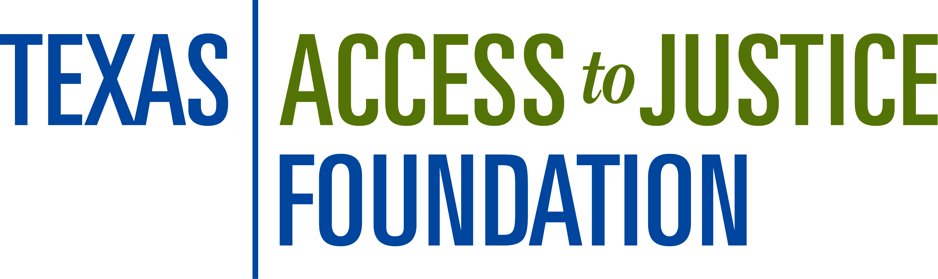 Logo for "Texas Access to Justice Foundation"