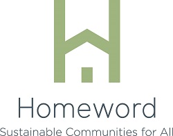 Logo for "HOMEWORD INC"