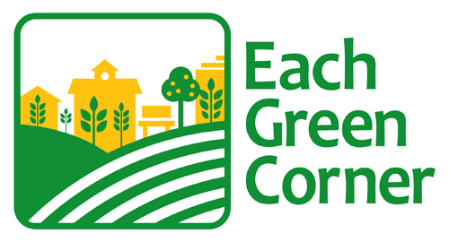 Logo for "EACH GREEN CORNER"