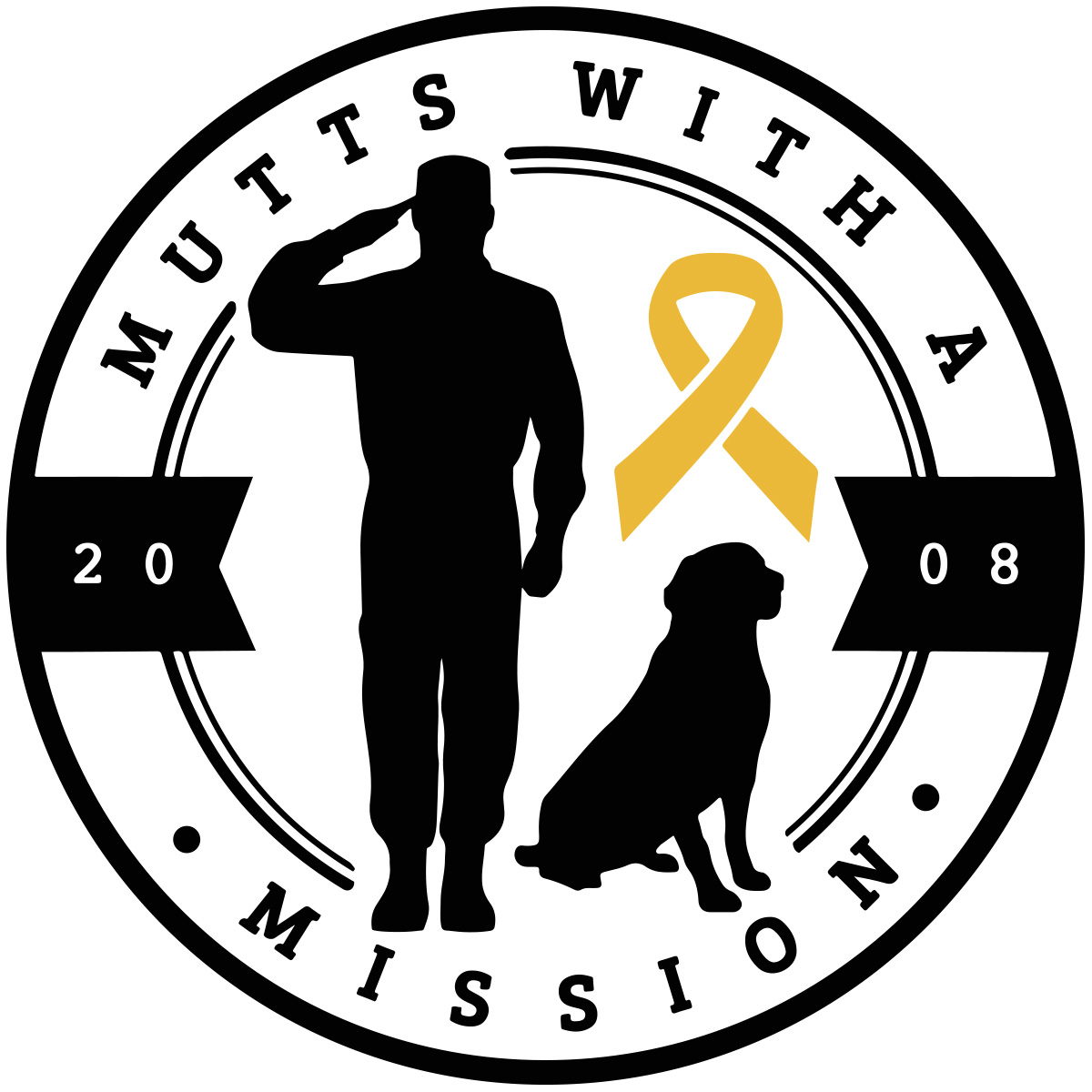 Logo for "MUTTS WITH A MISSION"