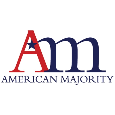 Logo for "AMERICAN MAJORITY INC"