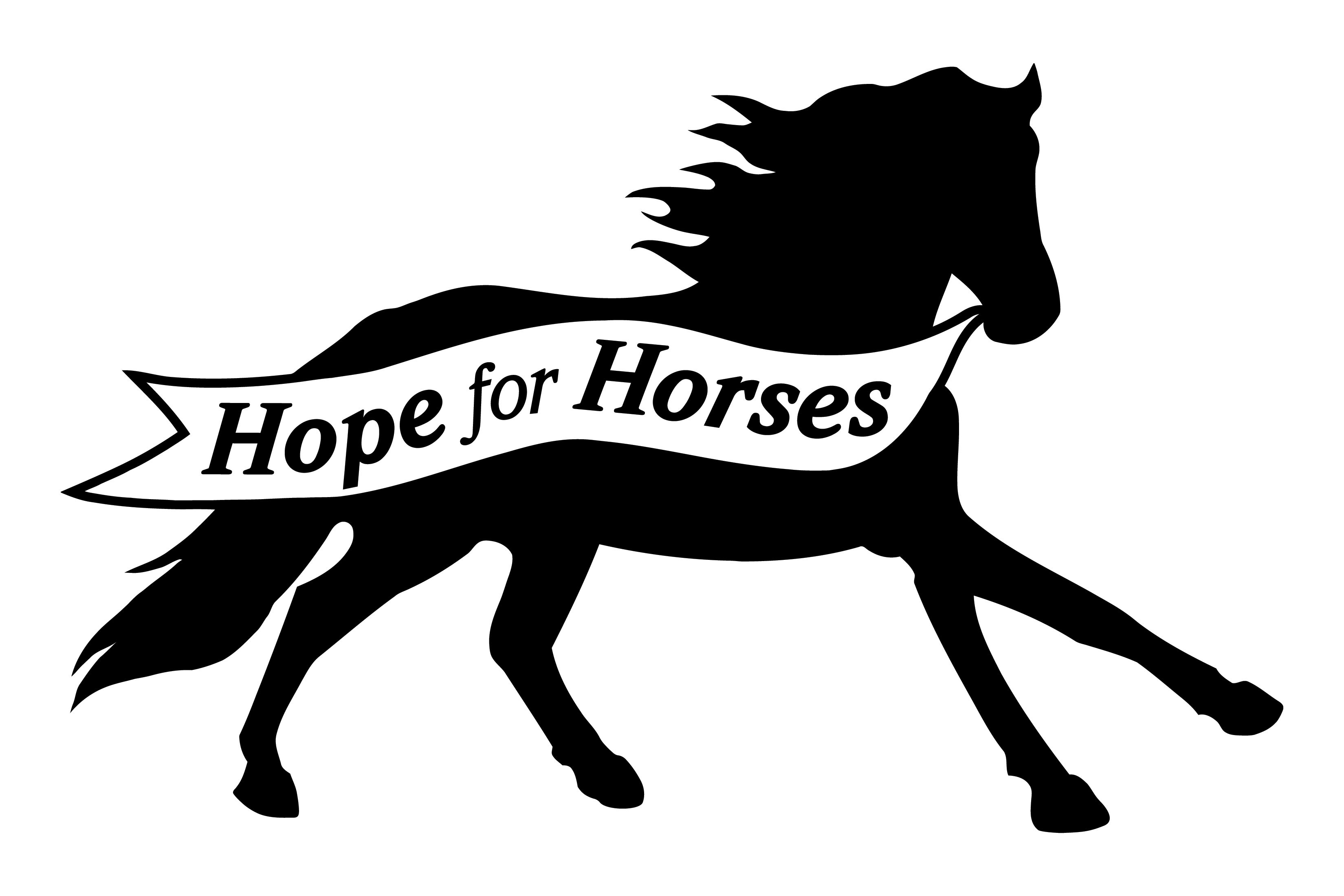 Logo for "HOPE FOR HORSES INC"