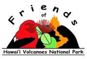 Logo for "FRIENDS OF HAWAII VOLCANOES NATIONAL PARK"