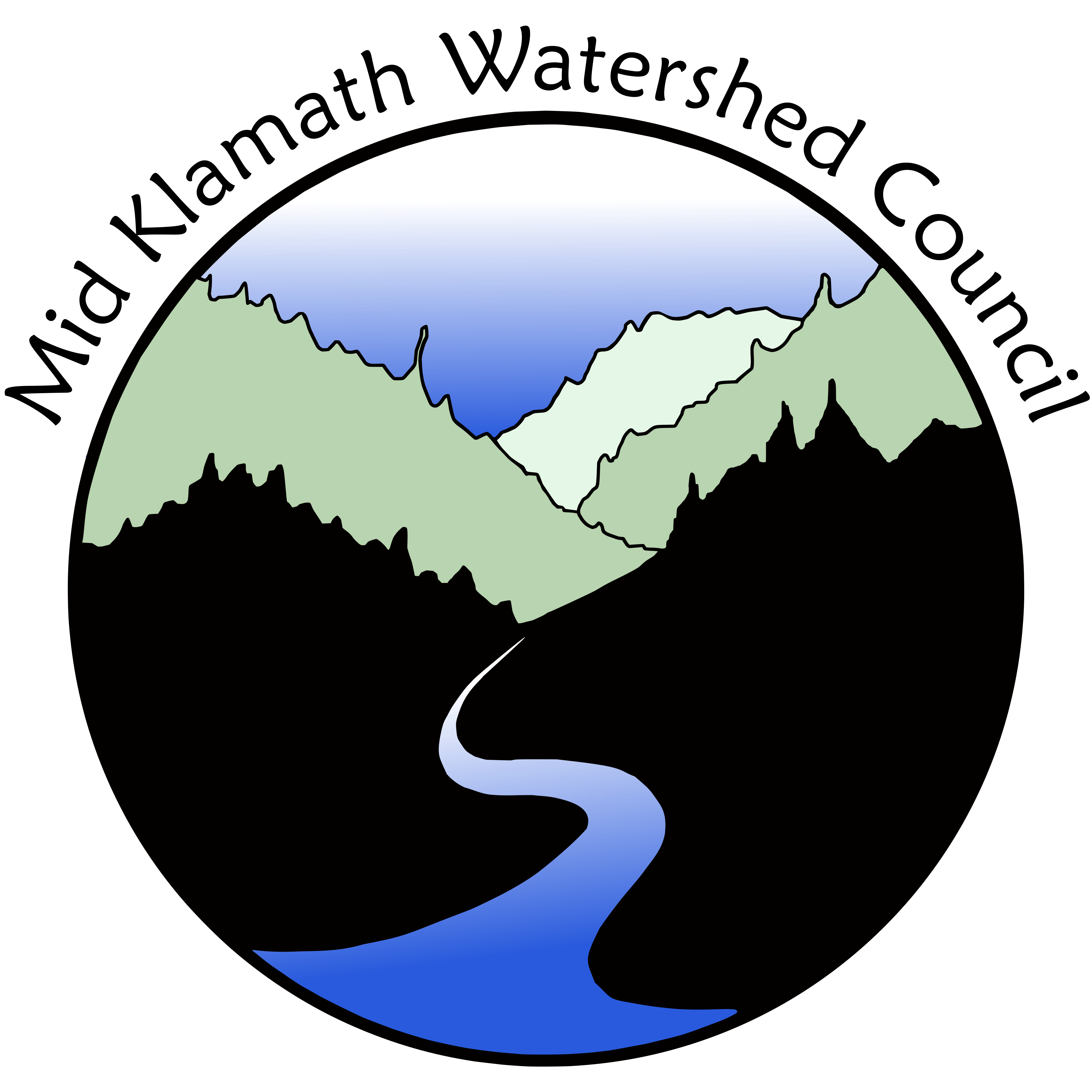Logo for "MID KLAMATH WATERSHED COUNCIL"