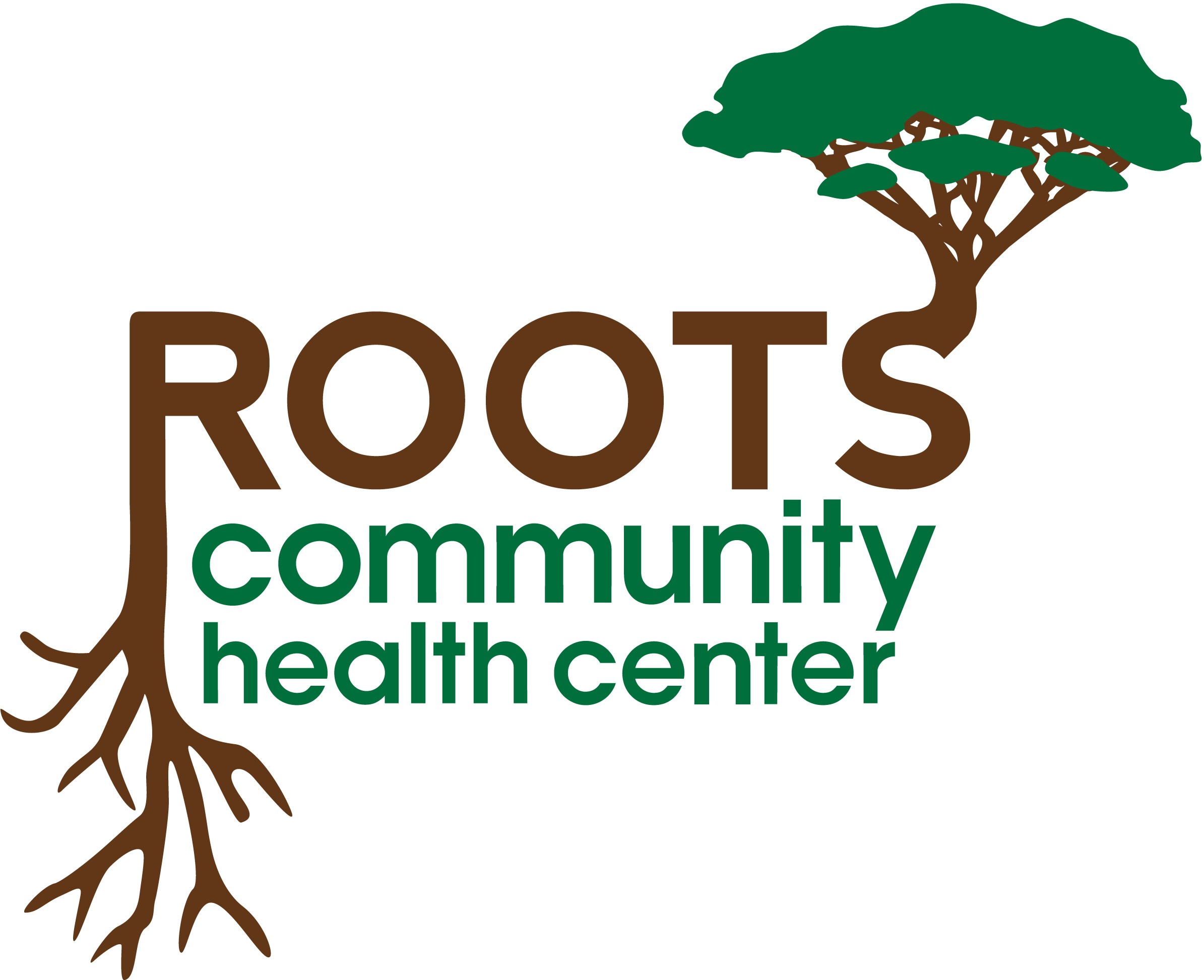 Logo for "ROOTS COMMUNITY HEALTH CENTER"