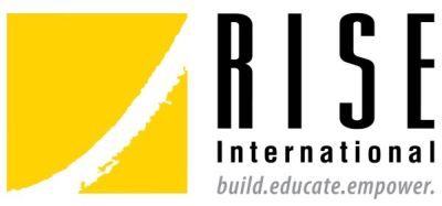 Logo for "RISE International"