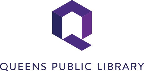 Logo for "THE QUEENS BOROUGH PUBLIC LIBRARY"