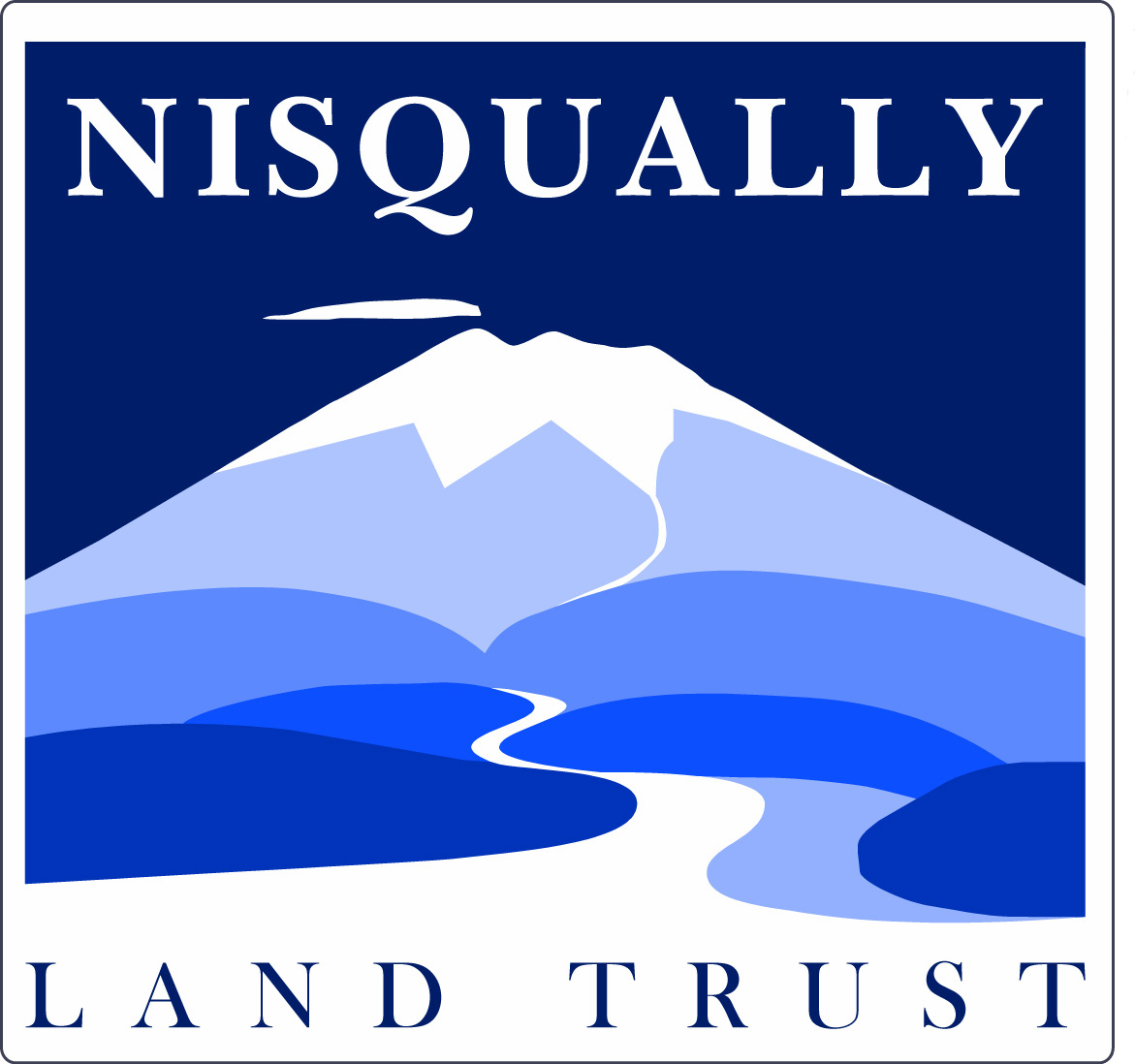 Logo for "NISQUALLY LAND TRUST"