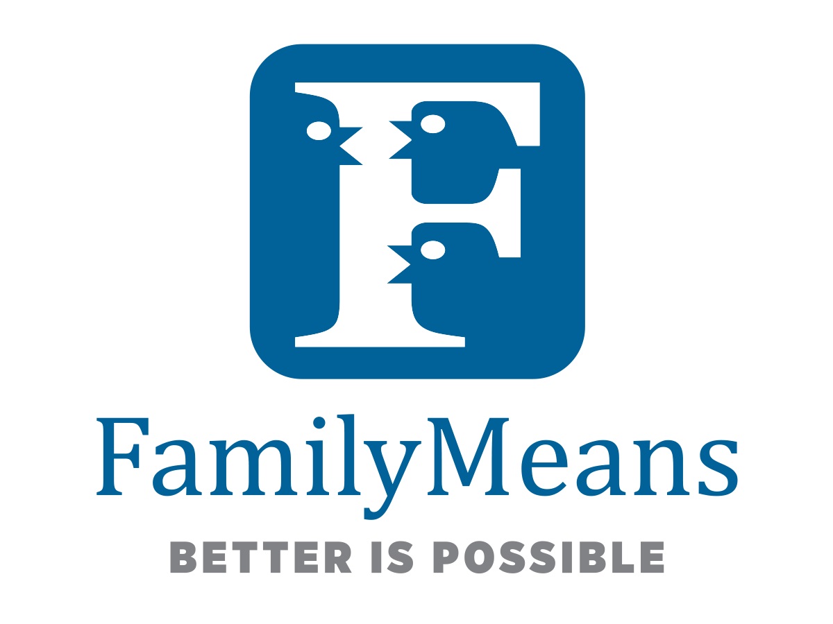 Logo for "FAMILYMEANS"