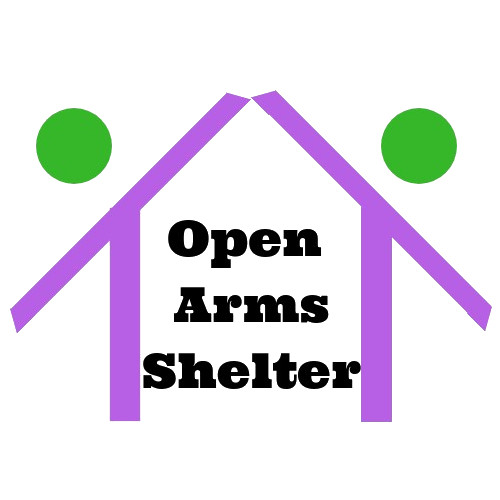 Logo for "OPEN ARMS SHELTER"