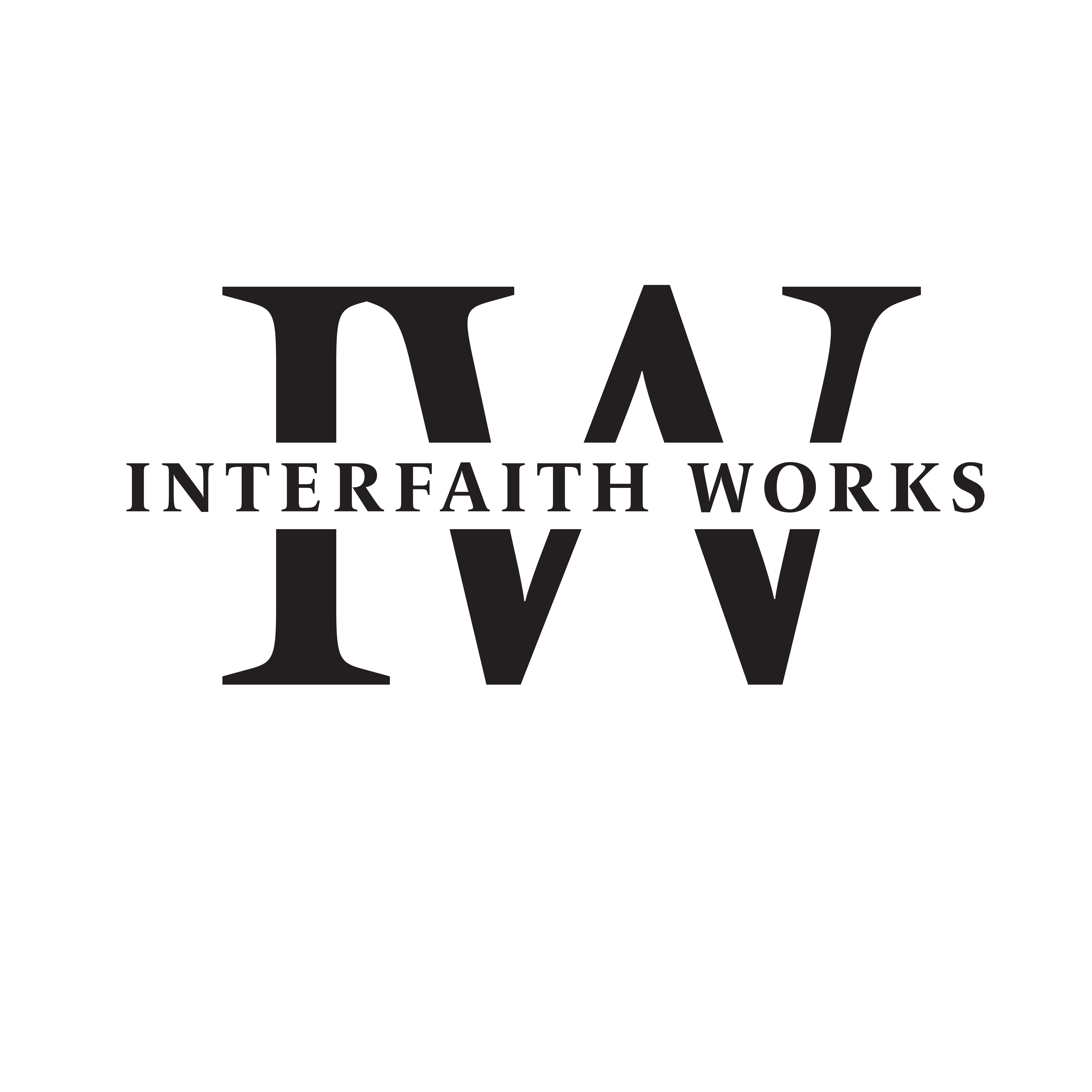 Logo for "INTERFAITH WORKS"
