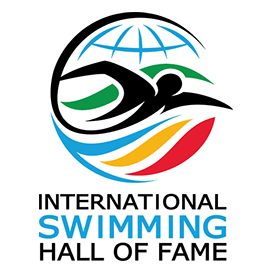 Logo for "INTERNATIONAL SWIMMING HALL OF FAME"