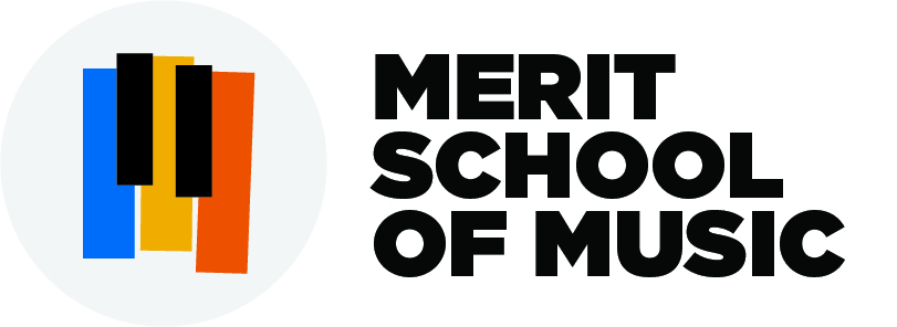 Logo for "MERIT SCHOOL OF MUSIC"
