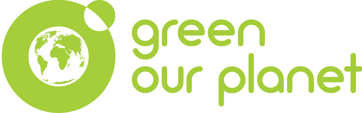 Logo for "GREEN OUR PLANET"