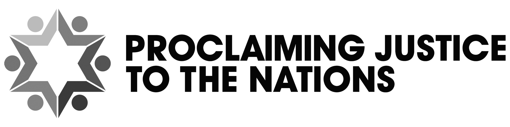 Logo for "PROCLAIMING JUSTICE TO THE NATIONS INC"