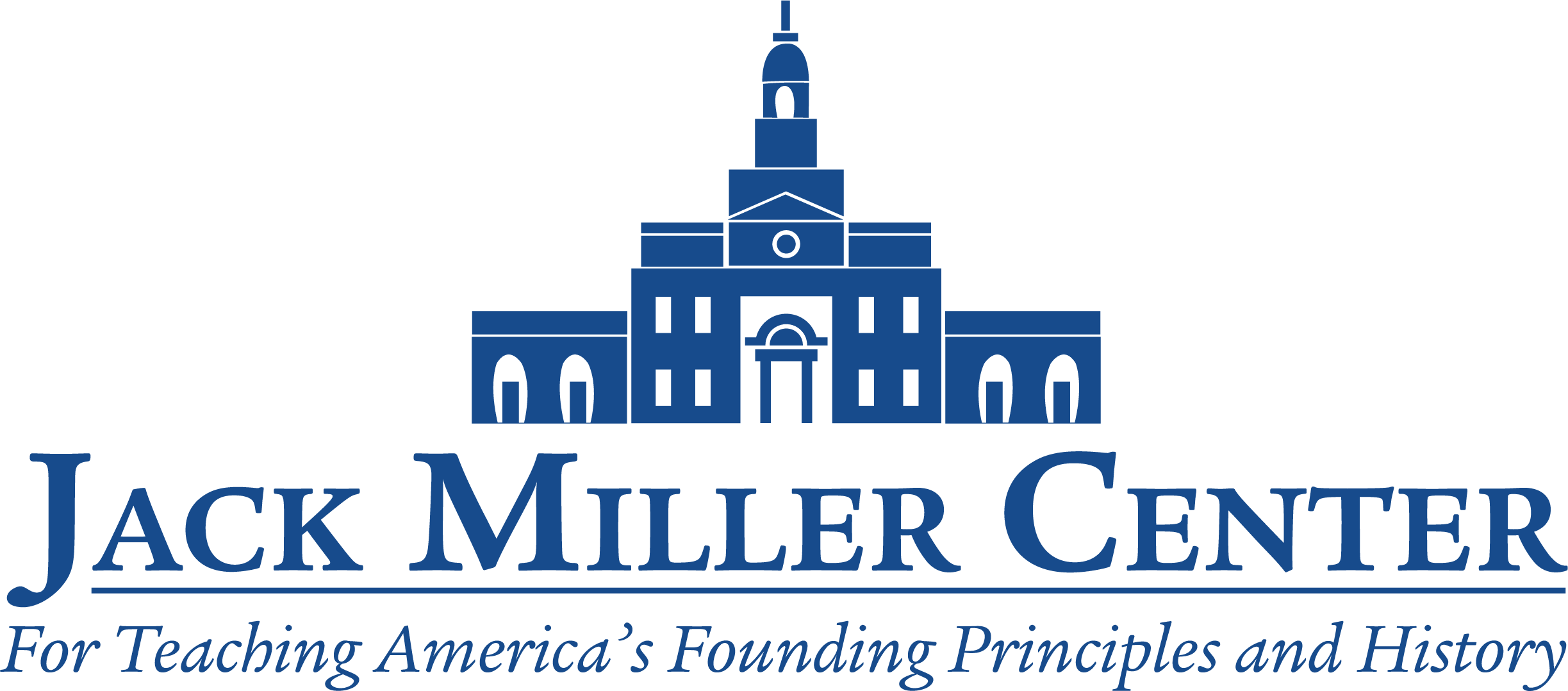 Logo for "THE JACK MILLER CENTER FOR TEACHING AMERICA'S FOUNDING PRINCIPLES AND"