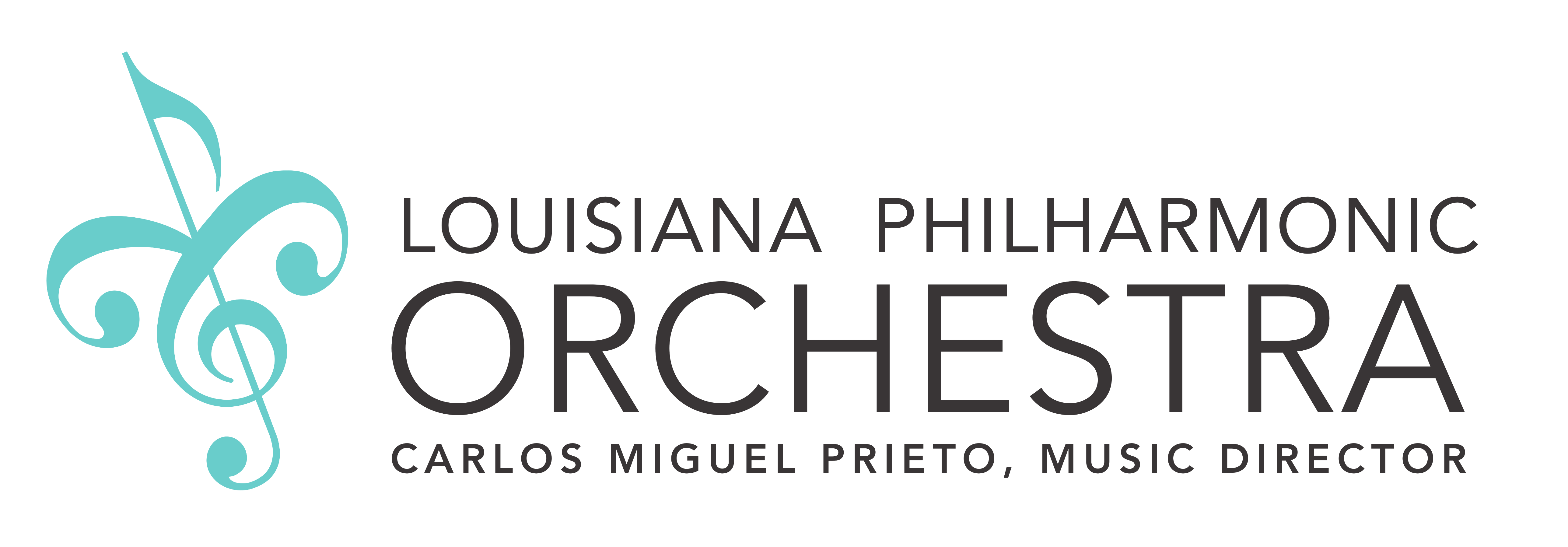 Logo for "THE LOUISIANA PHILHARMONIC ORCHESTRA"