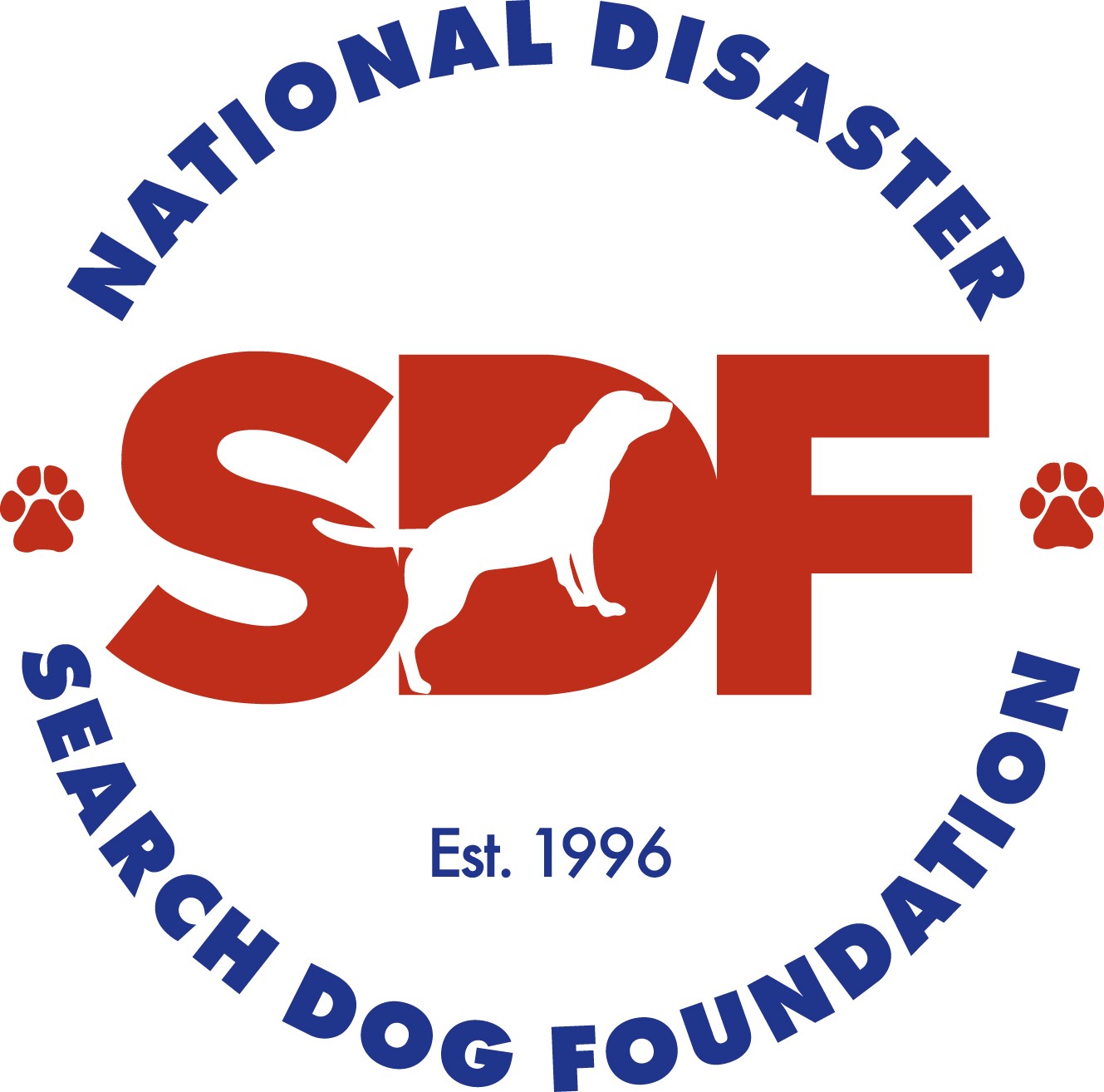 Logo for "NATIONAL DISASTER SEARCH DOG FOUNDATION"