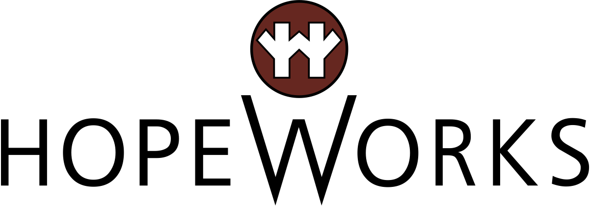 Logo for "HOPE WORKS INC"