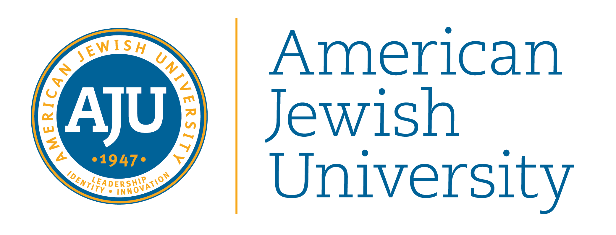 Logo for "AMERICAN JEWISH UNIVERSITY"