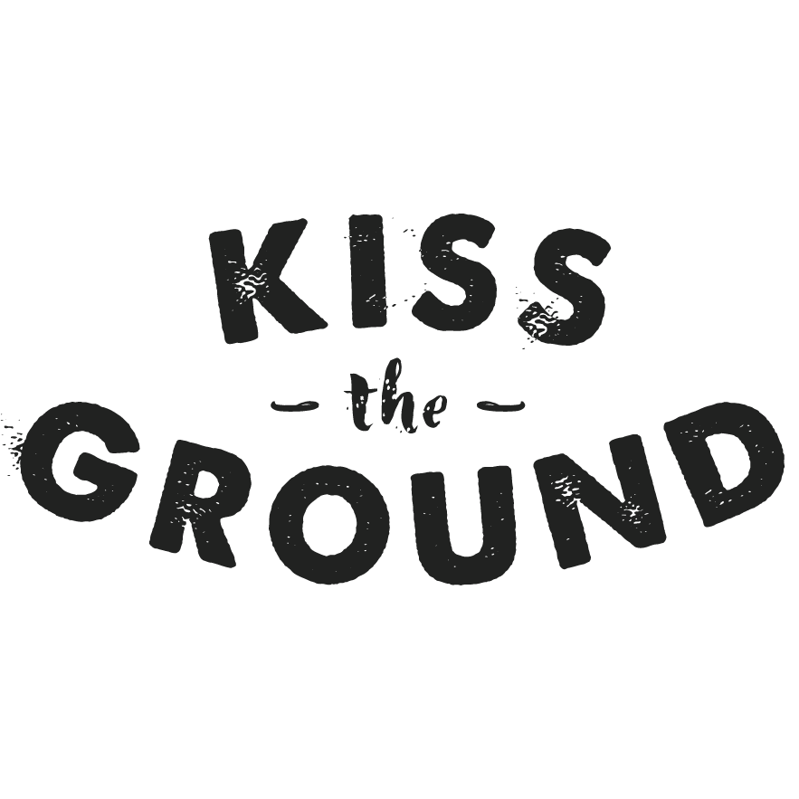 Logo for "KISS THE GROUND"