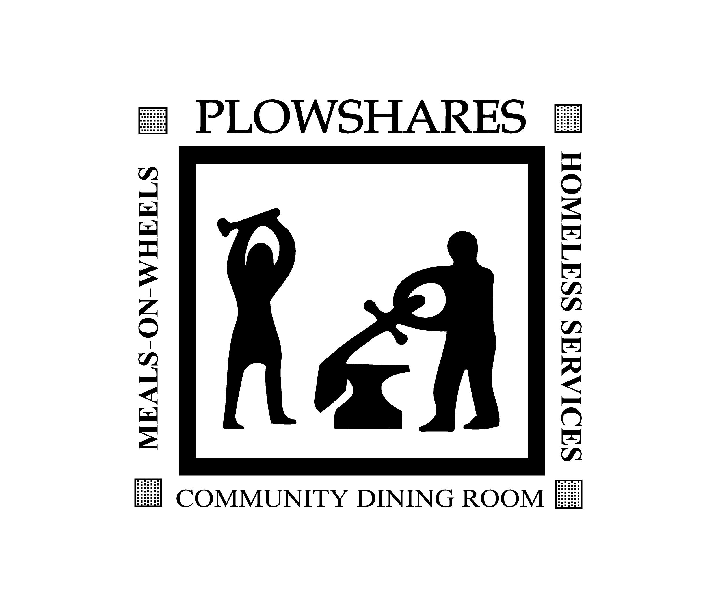 Logo for "PLOWSHARES PEACE & JUSTICE CENTER"