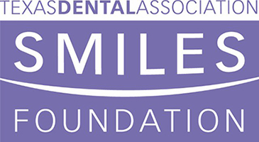 Logo for "TEXAS DENTAL ASSOCIATION SMILES FOUNDATION"