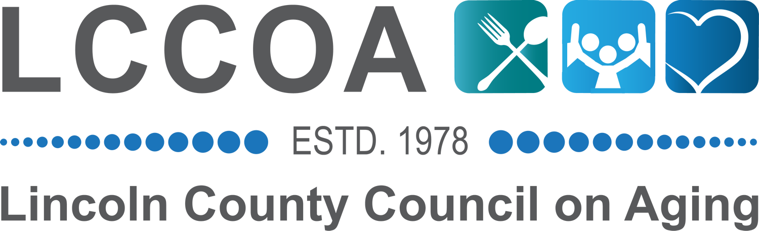 Logo for "LINCOLN COUNTY COUNCIL ON AGING"